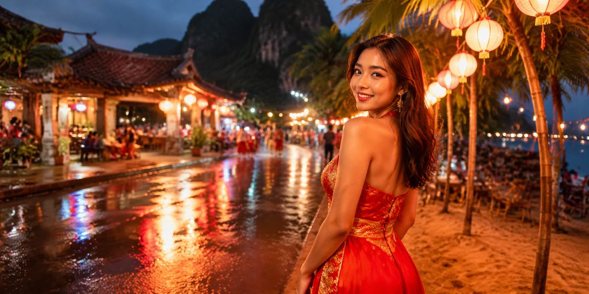 Không khí chợ đêm Ninh Bình với người dùng tham gia xổ số và giải trí trực tuyến